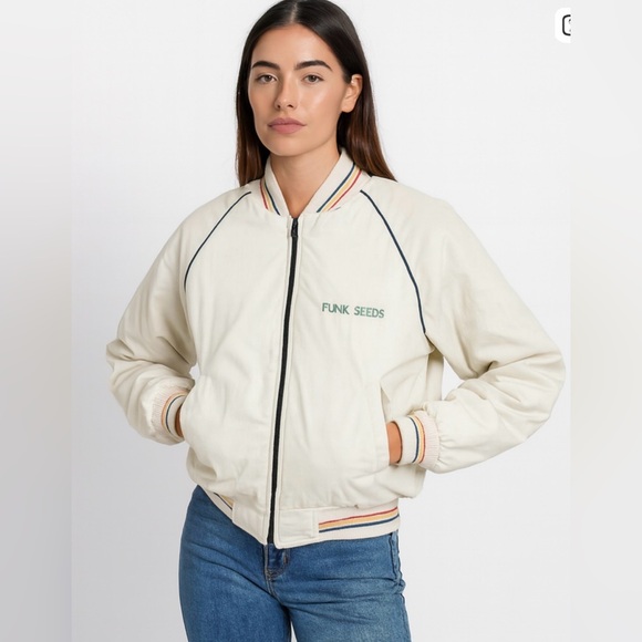 Other - Vintage K-Brand Funk Seeds Quilted Bomber Jacket Medium